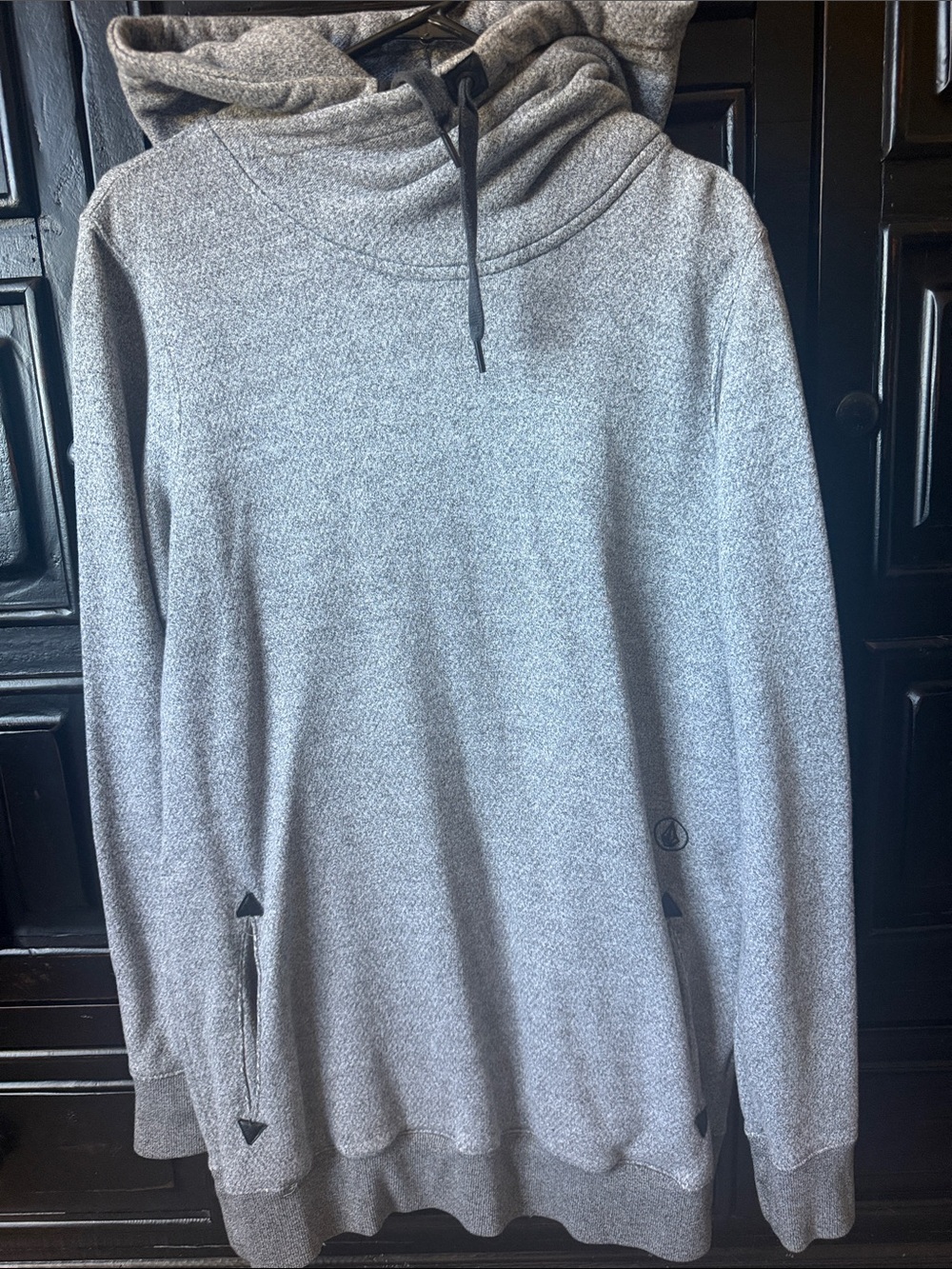 Volcom women’s Gray Hooded Sweater Pullover - Soft Knit tunic